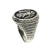 Professional Sterling Silver Double-Headed Anatolian Eagle Men's Ring