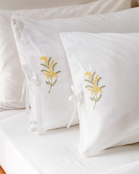 Bresnay 100% Cotton Pillowcase - Soft & Breathable Yellow Cover