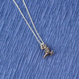 Elegant 925 Sterling Silver Sparrow Bird Necklace
