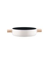 24 cm White Cooking Pot with Lid