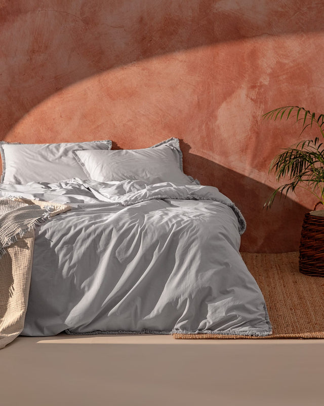 Twin Tasseled Duvet Cover Set