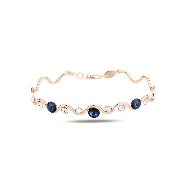 Sterling Silver Swarovski Crystal Bracelet - Timeless Bezel Design