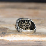 Tesbihevim | Men's Silver Ring with Onyx Stone