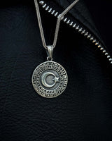 Collier Médaillon en Argent Sterling - Design Héritage Étoile Croissant