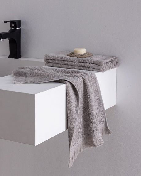 4-Piece 100% Cotton Hand Towel Set - Soft & Absorbent