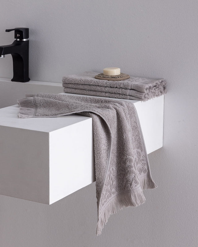 4-Piece 100% Cotton Hand Towel Set - Soft & Absorbent