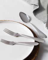 Stainless Steel 84-Piece Flatware Set - La Rose Silver Design