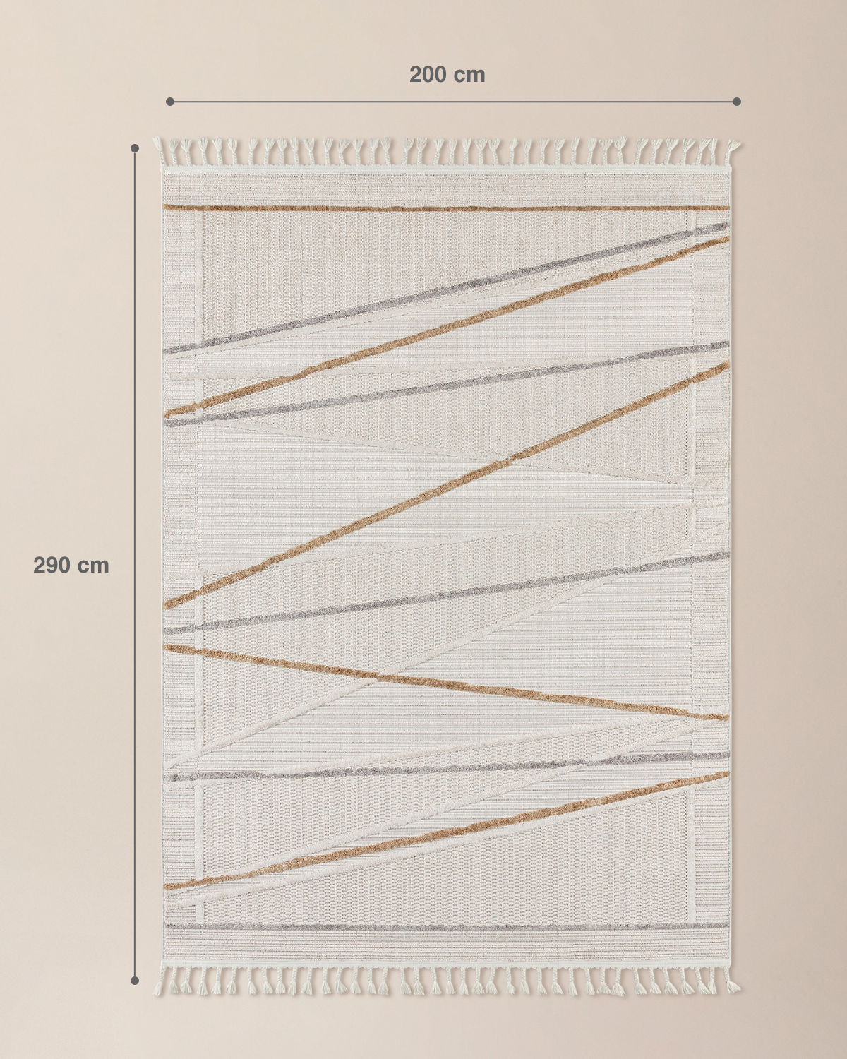 Polyester Area Rug - Modern Grey Design with Soft Pile