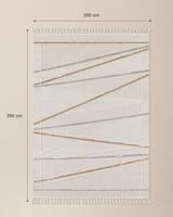 Polyester Area Rug - Modern Grey Design with Soft Pile