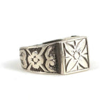 Bague florale en argent sterling - Design élégant de fleur épanouie
