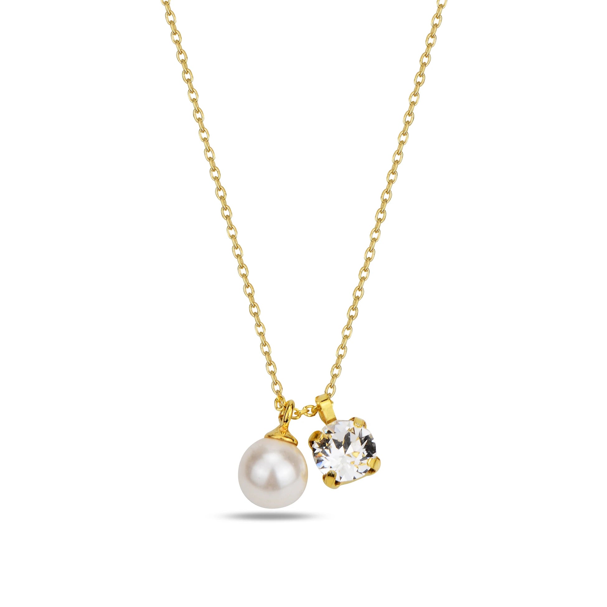 Freshwater Pearl Solitaire Necklace - Elegant Pendant