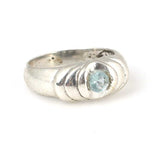 Premium 925 Sterling Silver Aquamarine Statement Ring