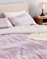 Twin Size 100% Cotton Duvet Cover Set - Soft Crinkle Texture Print Bedding