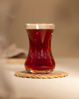 Clear Glass 6-Piece Tea Glass Set - Delicate Daisy Touch Design