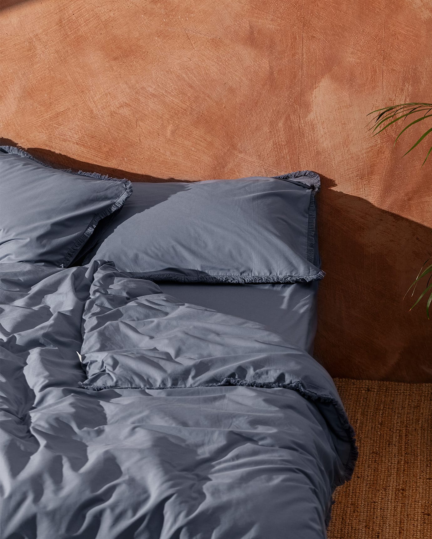 100% Cotton King Size Duvet Cover Set - Tasseled Design