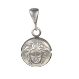 925 Sterling Silver Medusa Head Medallion Pendant - Mythic Design