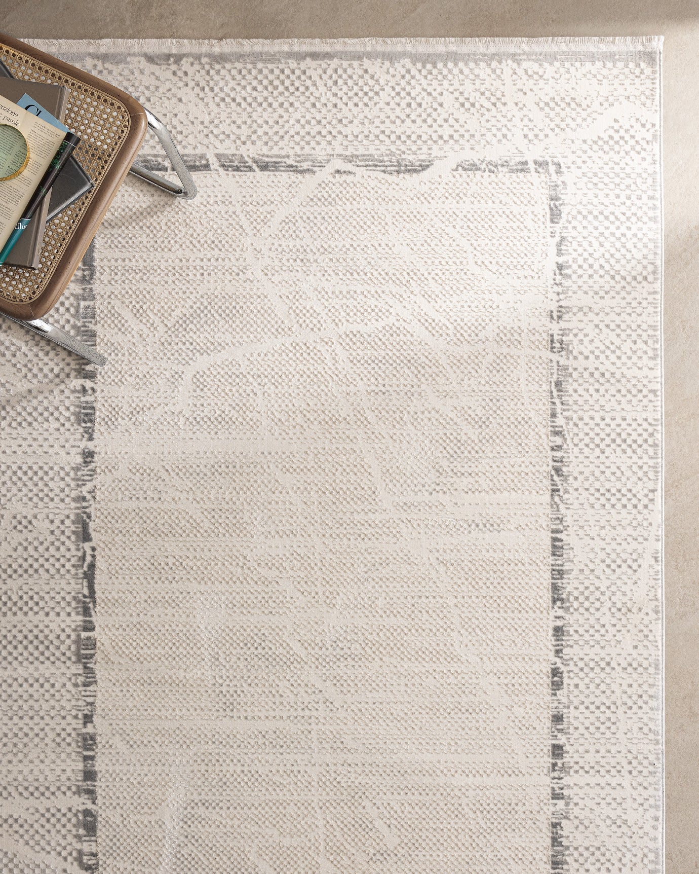 Turkish Fayence Pattern Area Rug for Living Room & Bedroom