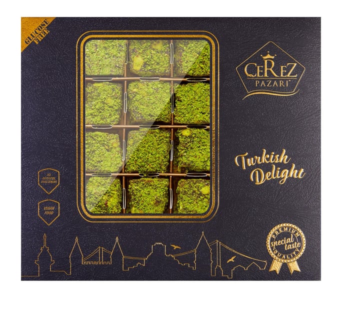 Premium Vegan Pistachio Dusted Turkish Delight Gift Box
