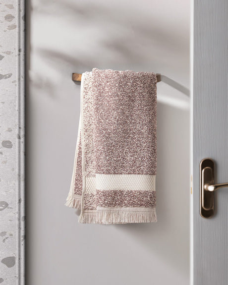 Yarn Dyed Cotton Face Towel - Soft & Absorbent - Powder Pink - 50x85 cm