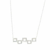 Premium Sterling Silver Tiny Square Necklace