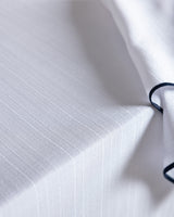 Nostang Patterned Tablecloth - White and Navy Blue
