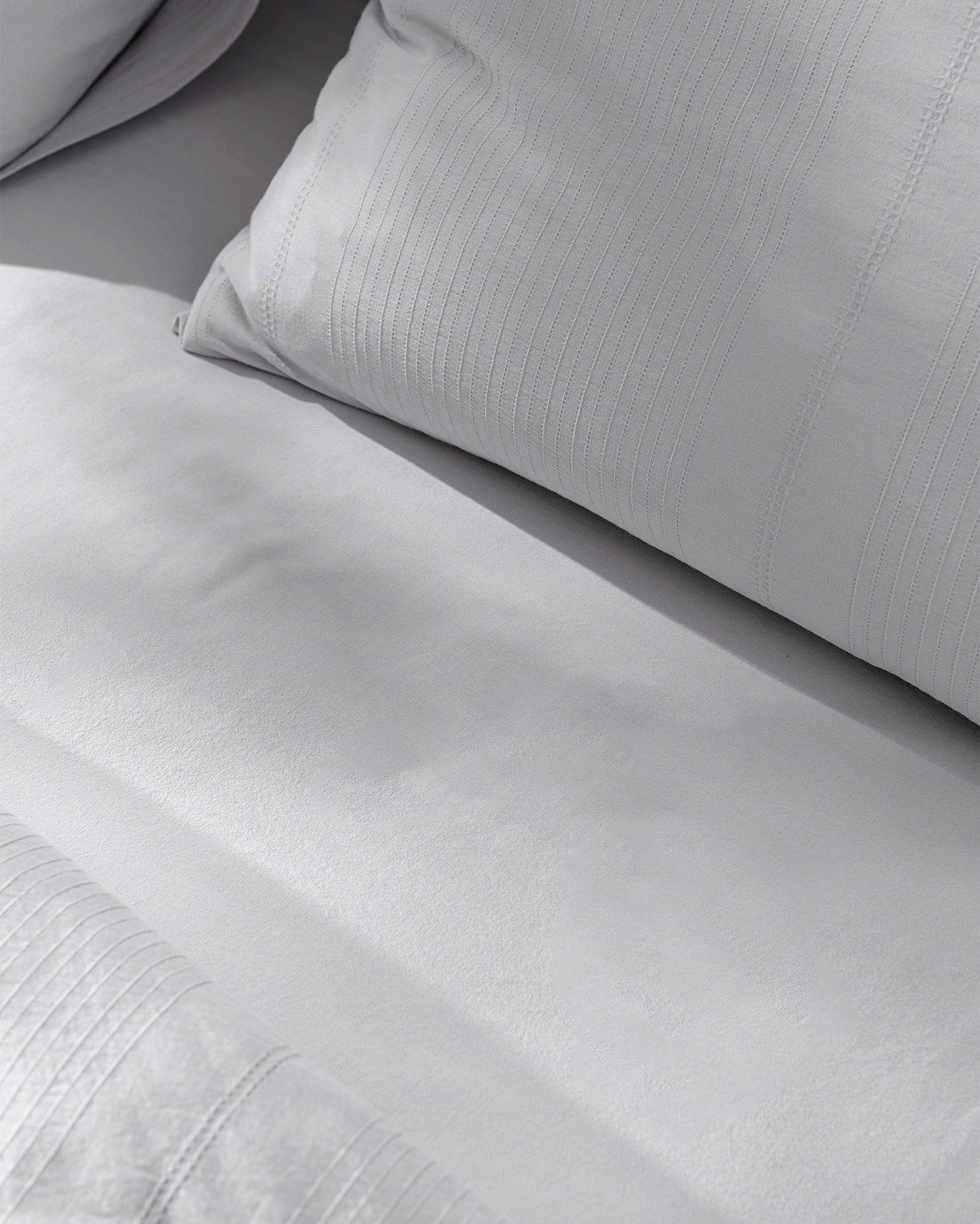 Light Grey King Size 100% Cotton Dobby Weave Bedding Set