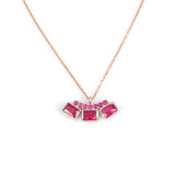 Premium Sterling Silver Three Stone Pendant Necklace