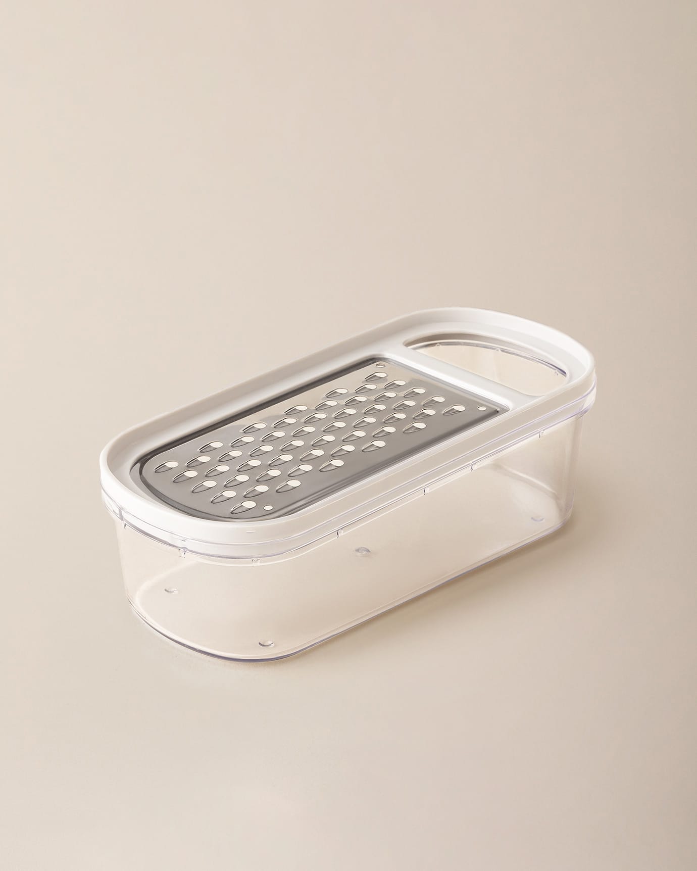 2-Piece Kitchen Grater Set - Handheld Food Shredder - Soft Ecru