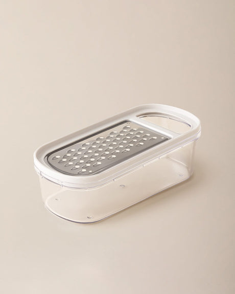 2-Piece Kitchen Grater Set - Handheld Food Shredder - Soft Ecru