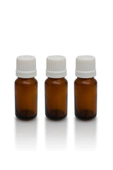 Amber Glass Dropper Bottles 10ml - 3 Pack