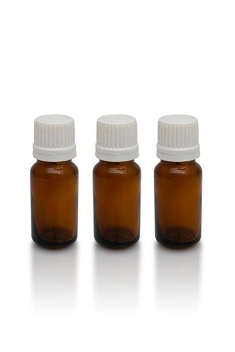 Amber Glass Dropper Bottles 10ml - 3 Pack
