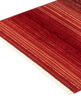 Orient Cadre Terracotta Area Rug - 76x150 cm Accent Carpet