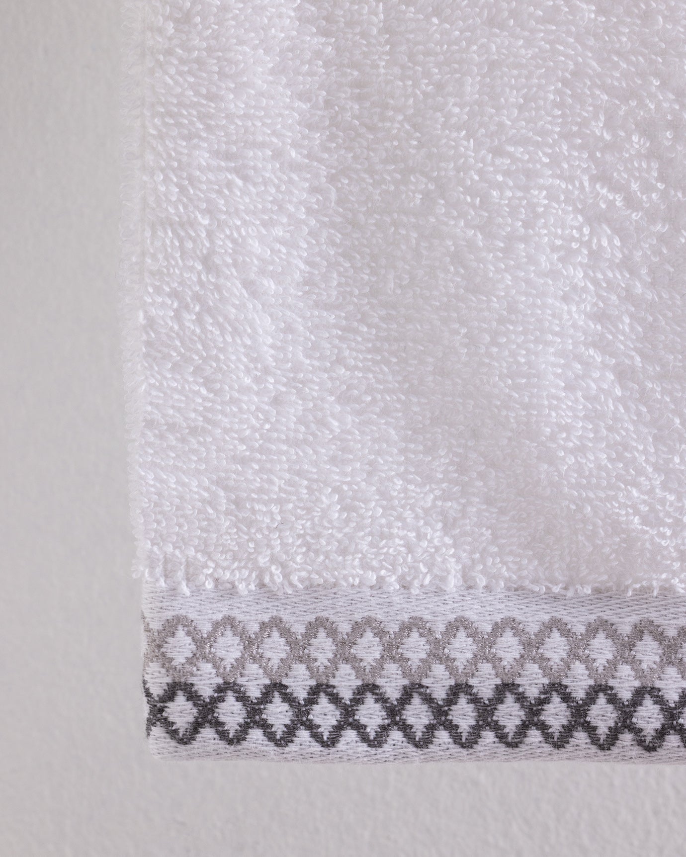Soft Absorbent Cotton Face Towel - White & Gray