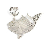 925 Sterling Silver Fish Shaped Pendant - Ocean Inspired Charm