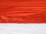 King Size Satin Fitted Sheet - Soft Orange Bedding