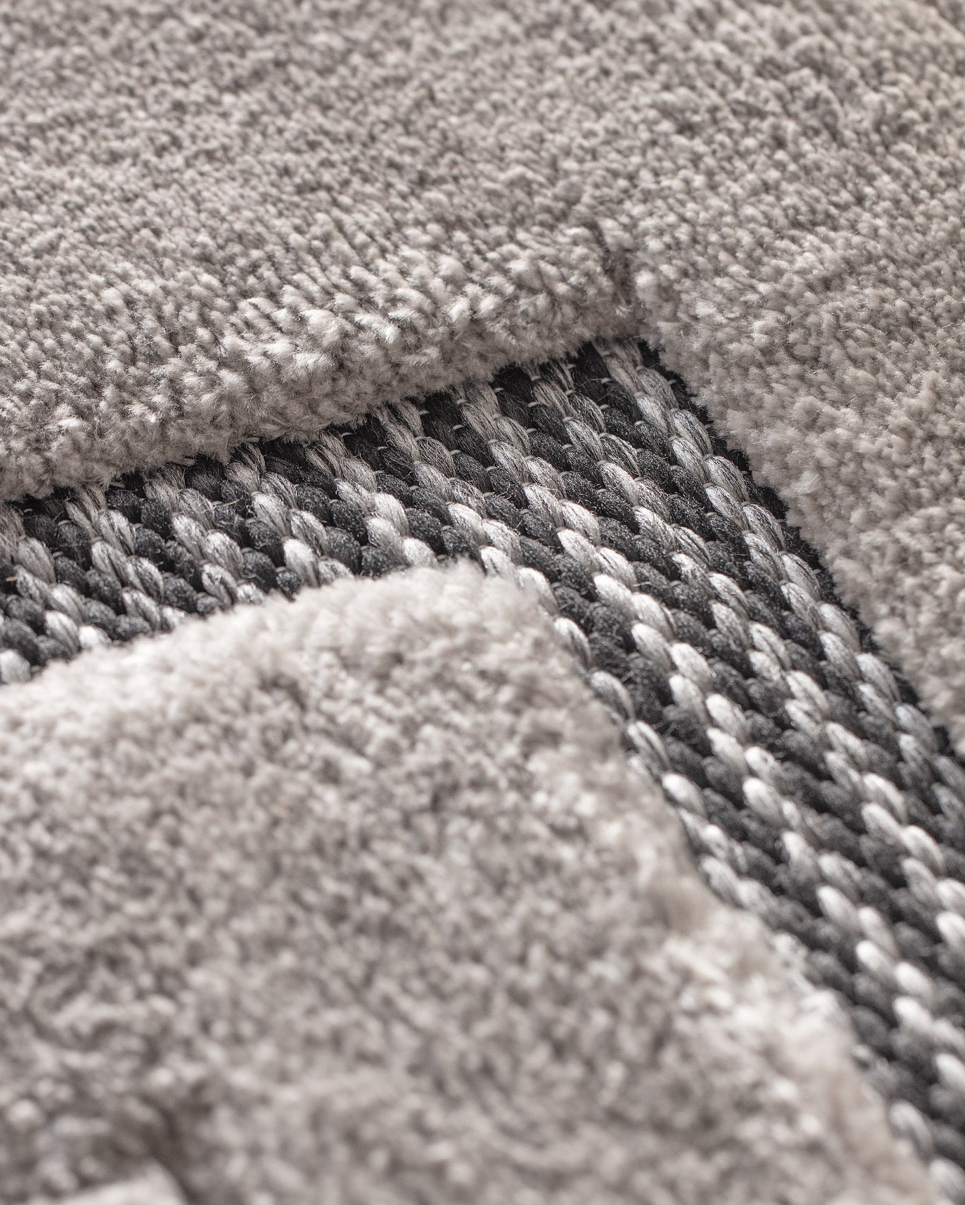 Gray Polyester and Polypropylene Runner Rug - 80x300 cm
