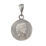 925 Sterling Silver Caesar Figure Medallion Pendant