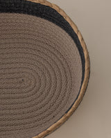 Panier de rangement ovale - Bac d'organisation maison gris et beige
