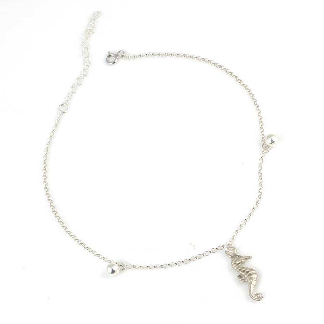 Premium 925 Sterling Silver Seahorse Ankle Bracelet