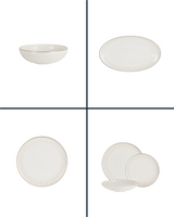 Fine Bone Porcelain 6-Person Dinner Set - Timeless Elegance