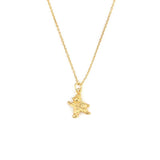 Sterling Silver Clown Charm Necklace - Yellow Rhodium Plated