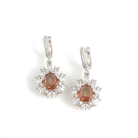 925 Sterling Silver Zultanite & Zircon Teardrop Dangle Earrings