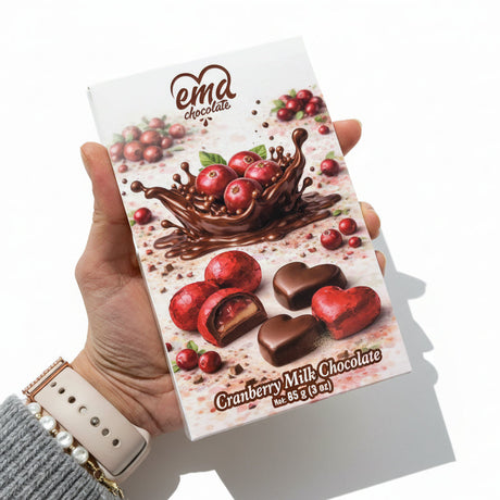 Premium Cranberry Cream-Filled Milk Chocolate Bars
