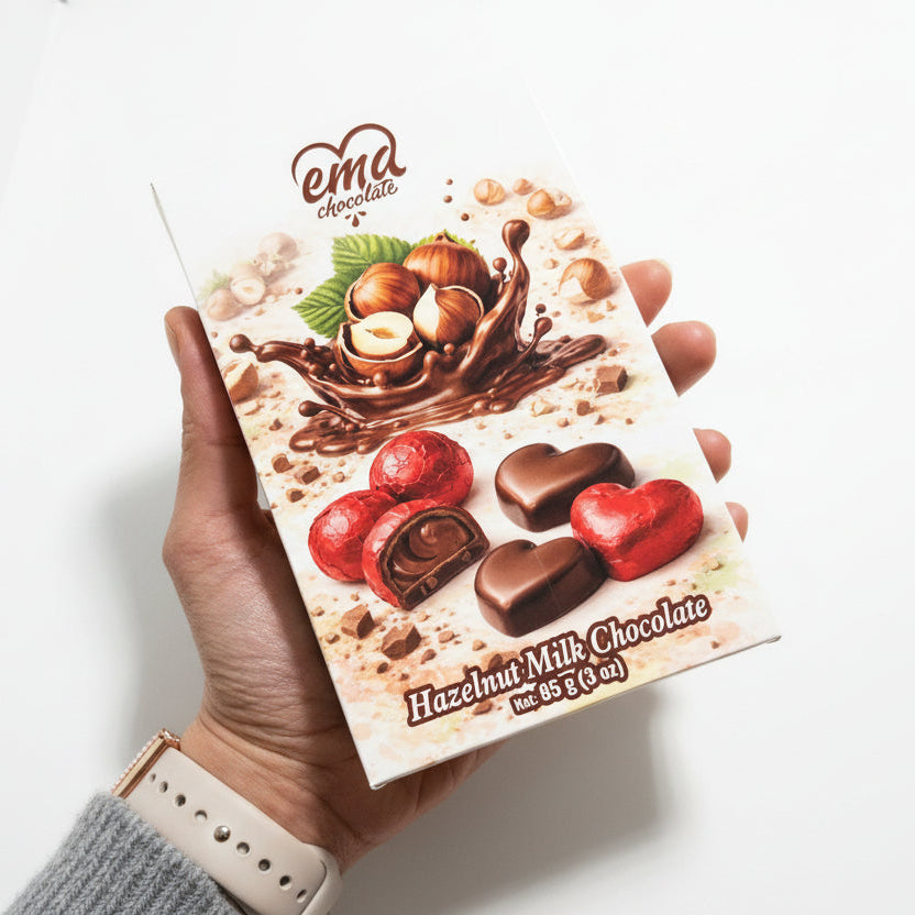 Premium Milk Chocolate Bar Hazelnut Cream Filled