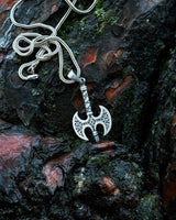 Sterling Silver Axe Pendant Necklace - Determination & Strength