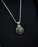 Sterling Silver Seljuk Eagle Necklace - Rotating Pendant Design