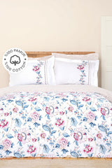 Ilena Fuchsia 100% Cotton Single Duvet Cover Set