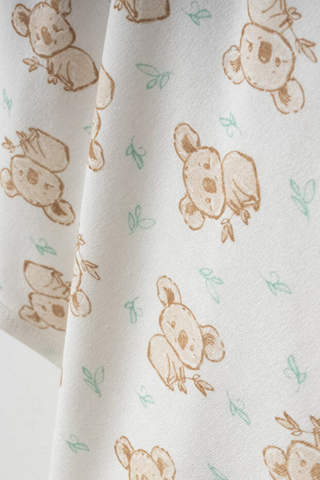 80x90 cm Double Layer Koala Print Natural Cotton Baby Blanket