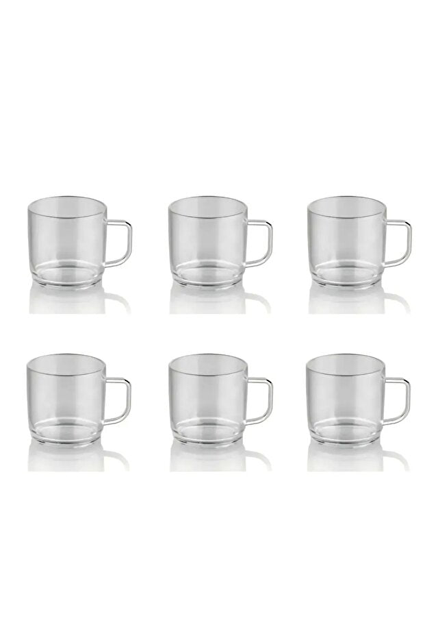 Premium Unbreakable Polycarbonate Tea Coffee Mugs - 250ml (6-Pack)