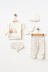 Newborn 100% Cotton 5-Piece Hospital Exit Set - Little Bird Design